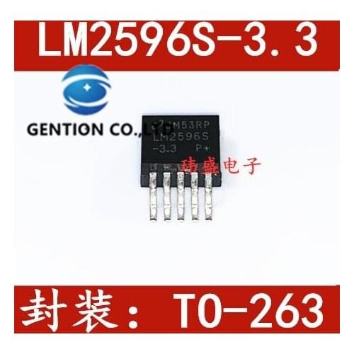 10PCS LM2596S-3.3 LM2596-3.3 TO-263-5 3.3V voltage regulator tube 3A five end voltage regulator in stock 100% new and original