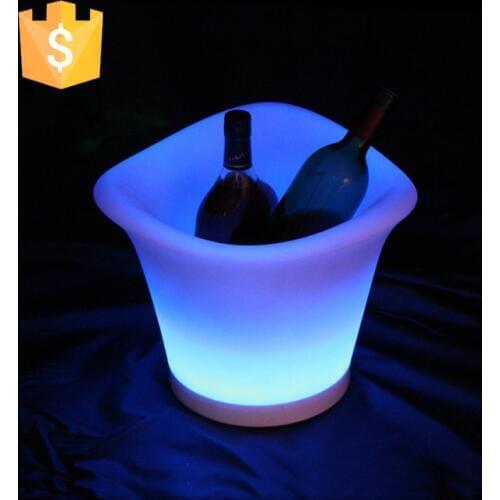 2017 High durable best selling RGB led ice bucket Plastic Party Events Club Bar Used Illuminated LED Ice Bucket 4pcs/Lot