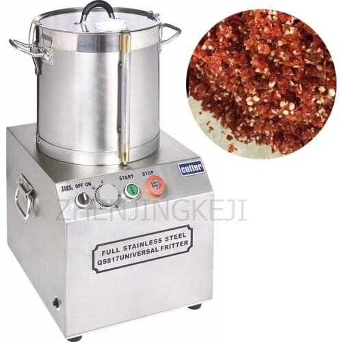 220V/110V Fruit and Vegetable Mixer 15L Multifunctional Stainless Steel Commercial Desktop Food Chopper Kitchen Equipment 1800W