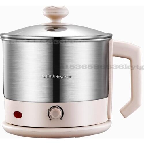 220V/600W Electric Cooker Multifunctional Heating Pan 304 Stainless Steel Double Temperature Control Noodle Pot In Dormitory