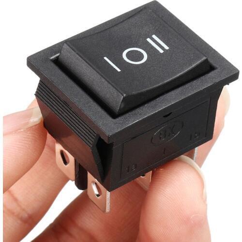 6 Pin 3 Position Boat On-Off-On Momentary Rocker Switch DPDT 16A 250V AC JA55