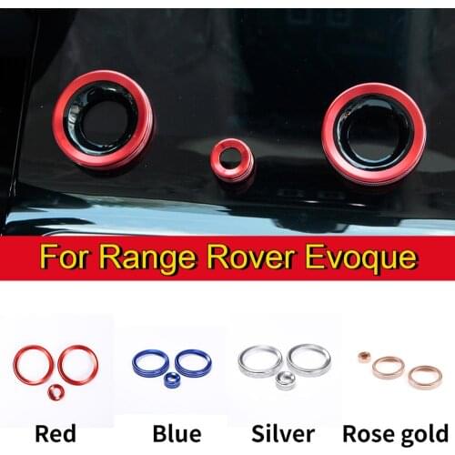 For Land Rover Range Rover Evoque L551 19-20 ABS Chrome Volume and Air Conditioning Knobs Trim Car Interior Accessories 4 Color