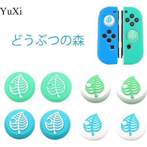 Animal Crossing Tree Leaf Thumb Stick Grip Cap Joystick Cover For Nintend Switch Lite Joy-Con Controller Gamepad Thumbstick Case