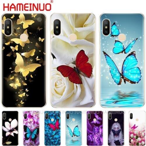 Butterfly on white roses flower Cover Case for Xiaomi Mi 8 se A2 lite redmi 6 6a 6 pro note 6 PRO pocophone F1 for redmi s2