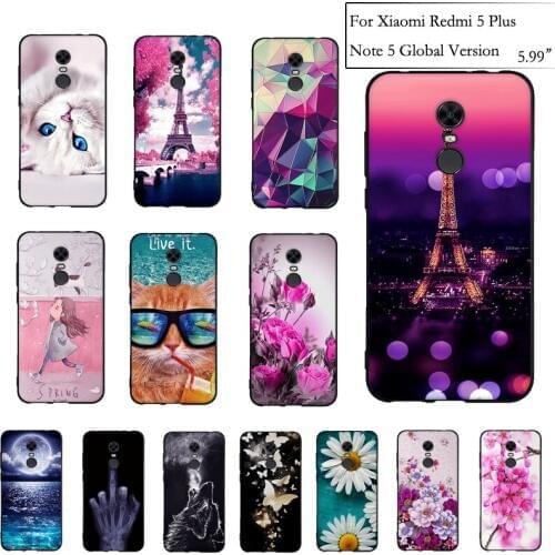 Case for Xiaomi Redmi Note 5 Redmi 5 Plus Case Cover Soft TPU Silicone Fundas Cover for Xiaomi Redmi 5 Plus Redmi Note 5 Global
