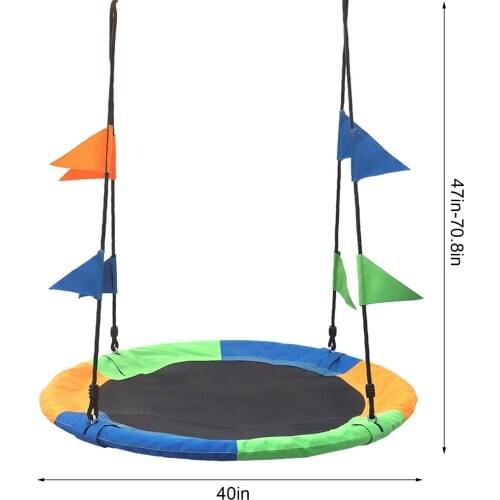 Children Round Nest Nest Swing Indoor and Outdoor Hanger Children Net Rope Stout Swing Baby Toys Bearing 200 kg Diameter 100cm