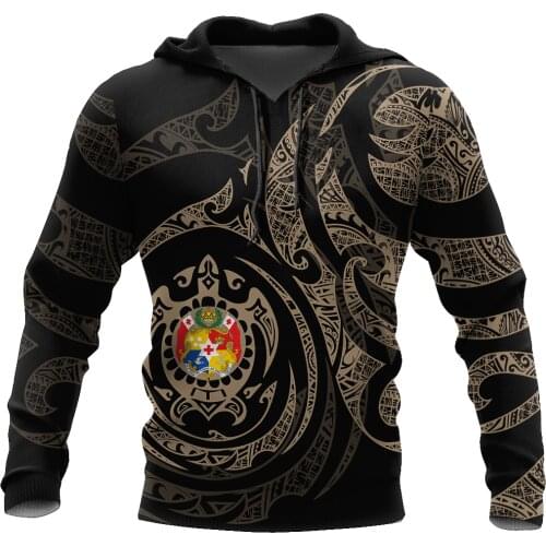 Tonga in My Heart Polynesian Tattoo Style 3D Unisex Deluxe Hoodie Men Sweatshirt Streetwear Zip Pullover Casual Jacket Tracksuit