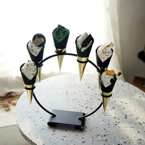 INS Style Handmade Ice Cream Display Wedding Party Birthday Storage Rack Cone Holders Restaurant Display Tools