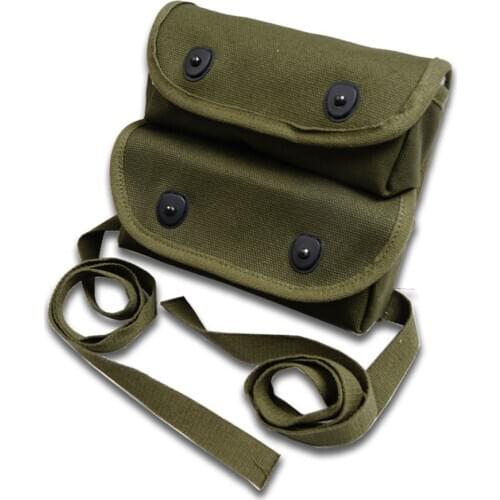 WWII US ARMY 1944 GRENADN POUCH COMBINATION KNAPSACK TWO POCKET OUTDOOR TOOL KIT BAG ARMY GREEN
