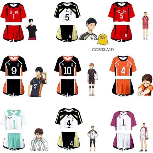 Haikyuu To the Top Cosplay Costume for Women Nishinoya Akaashi Keiji Kozume Kenma Tetsurou Oikawa Hinata Shoyo Kageyama Jerseys