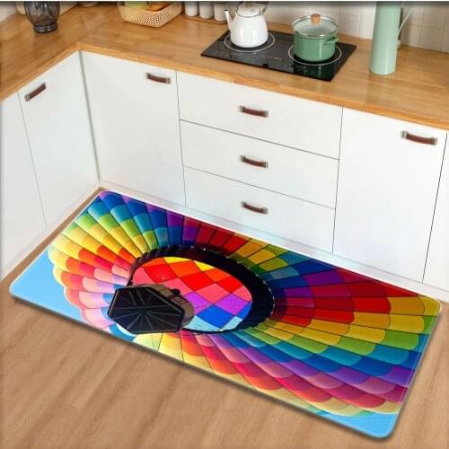 Colorful Kitchen Mat for Floor Modern Bath Carpet Entrance Doormat Living Room Rugs for Bedroom Stripe Long Kitchen Carpets