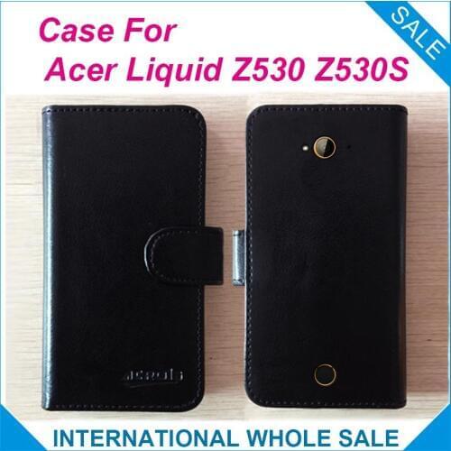 Hot! 2016 Factory Price High Quality Leather Exclusive Flip Cover Phone Wallet Bag for Acer Liquid Z530 Z530S Tracking number