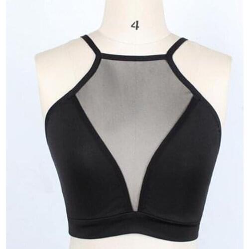 Patchwork Women Sexy Mesh Perspective Bralette Bustier Lingerie Bra Hollow Out Sexy Elastic Breathable Bralette Underwear
