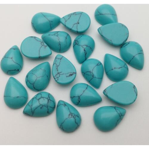 Fashion natural stone beads charms 10X14mm calaite teardrop CAB CABOCHON no hole Free shipping 50pcs wholesale