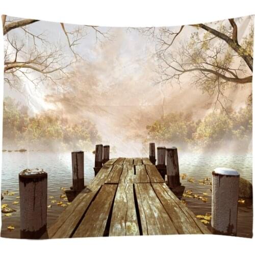 Natural Landscape The Primeval Forest Woods Tapestry Wall Hanging Bed Spread Beach Towel Table Cloth Yoga Mat Large Size
