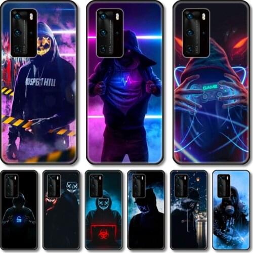 Neon Guy cool man Phone Case For Huawei P 40 30 20 10 9 8 Lite E Pro Plus black cell shell