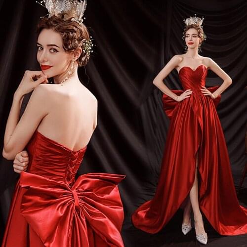 New Arrival Sweetheart Neck Red Evening dresses 2021 Formal dress Women party night Evening gowns Robe longue Abendkleider