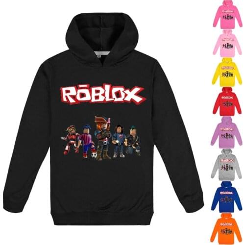 ROBLOX Winter Autumn Casual Hoodies Sweatshirts Long Sleeve Kids Boys Solid Color Hoodies Sweatshirt Tops for Birthday Gift