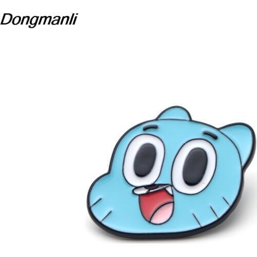 P2456 Dongmanli Cartoon Anime Enamel Pin Buckle Shirt Pins and Brooches for Kids Cartoon Lapel Pin Badge Gift