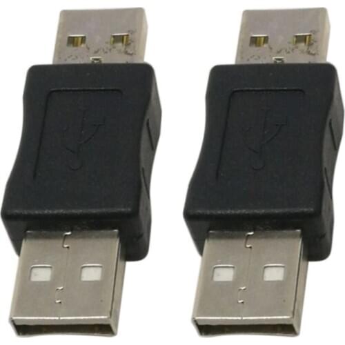 2PCS USB Male to USB Male M/M Gender Charger Adapter Coupler Converter Connector