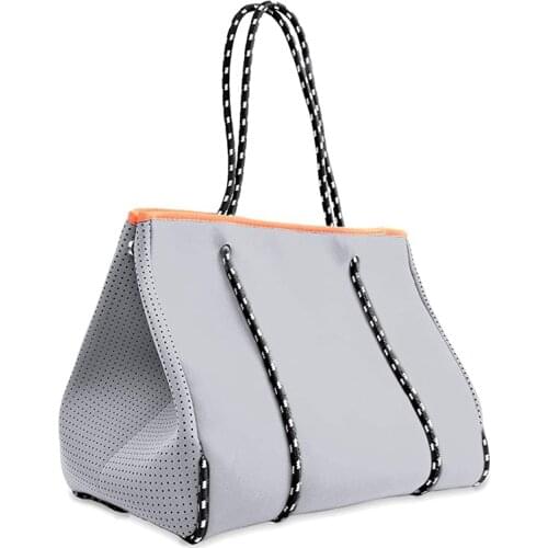 Beach Bag, Travel Tote Bag, Breathable Perforated Neoprene Beach Bag, Summer Gym/Beach/Pool Bag