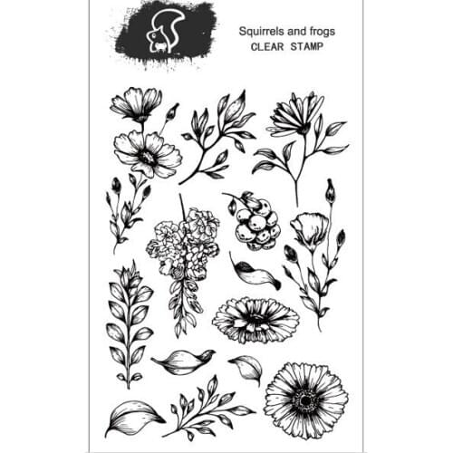Daisy&Berry transparent silicone clear stamp for scrapbooking DIY craft decoration soft stamp background base