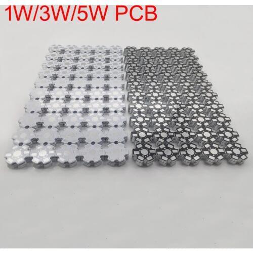 100pcs 1W 3W 5W Heat Sink LED Aluminum Base Plate PCB Board Substrate 20mm Star Kit DIY Cooling Heatsink 20 mm for 1 3 5 W Watt