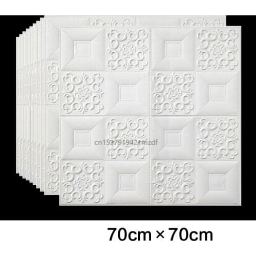 3D Tile Stone Wall Self Adhesive Sticker Foam Wallpaper Wall Ceiling Decoration TV Background Decor Bedroom DIY Decor Wall Panel