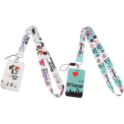 ER692 TV Show Greys Anatomy Doctor Cat Fashion Phone Lanyards Bus ID Name Work Card Holder For Nurse Doctor Scientist Professor