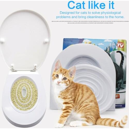 Cat Training Toilet Seat Cat Toilet Training Kit Kitten Litter Free Trainer Cat Sand Tray Mat Toilet Pet Trainer Toilet Device