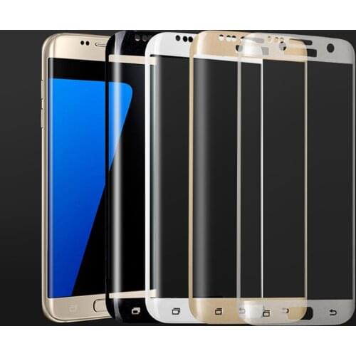 10pcs/lot 3D Tempered Glass For Samsung Galaxy S7 Edge Full Cover 9H Protective film Screen Protector For G9350