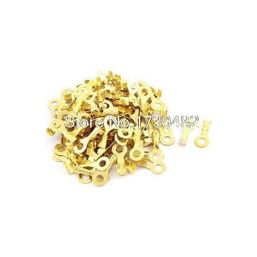 100 Pcs Quick Disconnects Non-insulated Ring Terminal Lug Connector 3mm