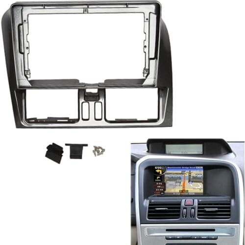 2 Din Car Radio Fascia for Volvo XC60 13-17 DVD Stereo Frame Plate Adapter Mounting Dash Installation Bezel Trim Kit