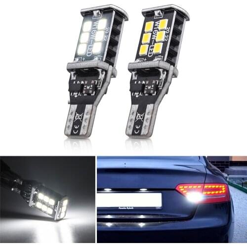 2X LED T15 W16W 921 955 Back-up Reversing Light Bulbs For Audi A4 Reverse B8 B9 S4 RS4 Canbus Error Free Tail Parking Lamp