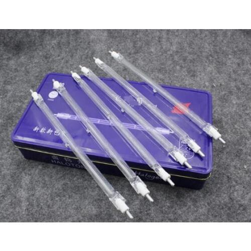 30pcs/lot Clip type Iodine tungsten lamp tube 220V 500W halogen light tube 220v 1000W Oven Heating lamp tube