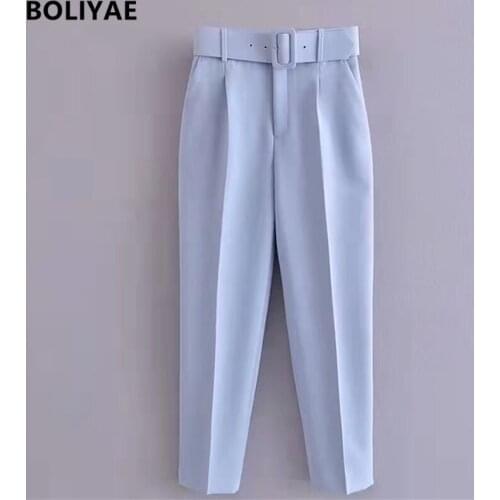 BOLIYAE Women's Straight Trousers