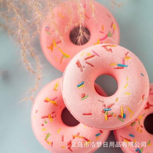 Donut Style Doughnut Bath Bomb Skin Bath Salt Handle Bombs Ball Natural Bubble Ball Gift Spa Gift Wedding Decoration Party