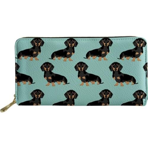 Girl Coin Card Cases Bags Travel Storage Money Purse Casual Women Long Wallet My Best Friend Dog Dachshund