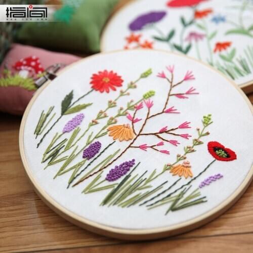 Office Home Decompression Toys Handmade Creative Christmas Halloween Childrens Day Gift Embroidery Cross Stitch Kit Send Hoop