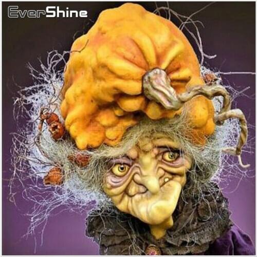 EverShine New DIY 5D Diamond Embroidery Halloween Pictures Diamond Mosaic Rhinestone Diamond Painting Cartoon Holiday Gift