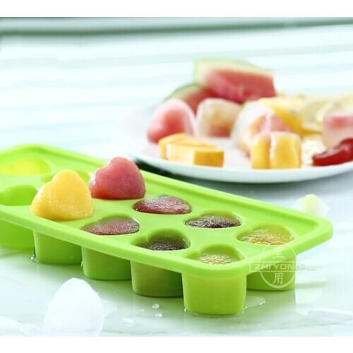 Food Grade Silicone Heart-shaped Ice Cube Mold Chocolate DIY Ice Cube Mold Refrigerator Freezing Mold