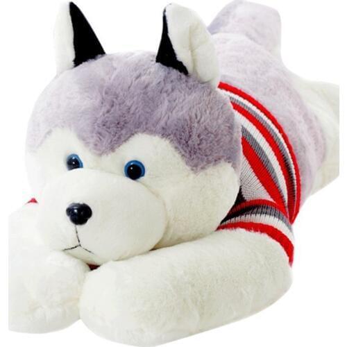 65cm 50cm 40cm Lovely Lifelike Siberian Husky Dog Plush Stuffed Animal Toys Dolls Plush Pillow Cushion Pet Dog Baby Kids Gifts