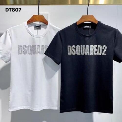 Summer DSQ2 O-neck Short-sleeved T-shirt Overseas Authentic Mens Clothing DT807