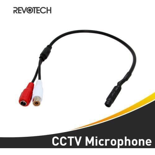 Mini Audio CCTV Microphone Surveillance Wide Range Audio Sound Pickup Monitor for Security Camera