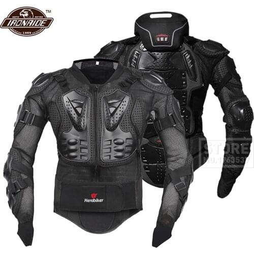 HEROBIKER Motorcycle Body Armor Motorcycle Armor Protection Moto Racing Body Protector Jacket Motocross With Neck Protector