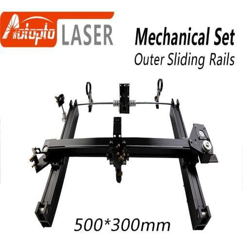 Mechanical Parts Set 500*300mm Outer Sliding Rails Kits Spare Parts for DIY 5030 CO2 Laser Engraving Cutting Machine