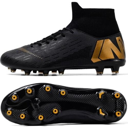 2021 New Tide Football Shoes Men High Ankle FG/Turf Soccer Sneakers Enhanced Cotrol Footwears Multiple Dtyles Available