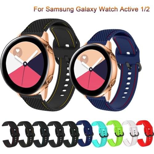 New 20mm Watch strap For Samsung Galaxy Watch Active 2 40mm 44mm Gear sport wrist bracelet watchband samsung active2 3 42mm band
