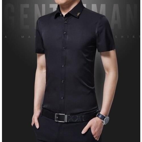 2021 summer Short sleeve shirt mens slim fit mens shirt casual menswear Mens Slim Shirts work shirt Mens Shirt Business