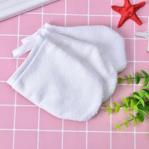 New Reusable Soft White Microfiber Facial Cloth Face Towel Makeup Remover Cleansing Glove Tool